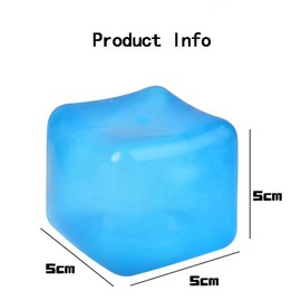 3 Pack Anxiety Annoyance Toys Stress Cubes. Glow-in-The-Dark Soft Gel-Filled Anxiety Relief Toys for Kids, Adults and Teens (3 pcs, red, Yellow and Blue)