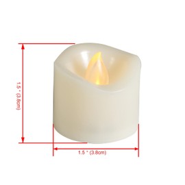Candle Choice 24 PCS Premium Realistic Flameless Votive Candles, Battery-Operated Tealights, Long Battery Life 120+ Hours, Battery Included.
