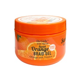 R&B Collection Dr. Girls Rice Water Lock & Twists Sweet ORANGE Braid Gel Extra Mega Hold (8.45 oz) - Orange with Vitamin C