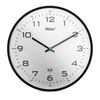 Mebus Radio Controlled Wall Clock 30cm Silent Black Frame White