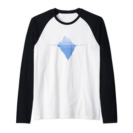 Iceberg Floating in Water Ice Berg Graphic Raglan Baseball Tee