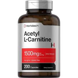 Acetyl L- Carnitine Carnitina 1500mg 200 Capsulas Horbaach