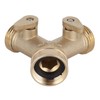 Garden Hose Splitter 2Way AllBrass Heavy Duty Simple Operation Outlet