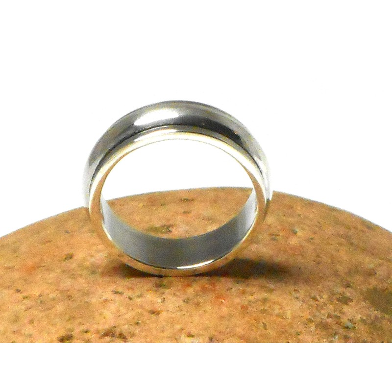 Plain Sterling Silver 925 Spinner Ring (T)