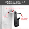 FINELYCR Pack of 4 Snowboard Wall Mounts Black Snowboard Holder