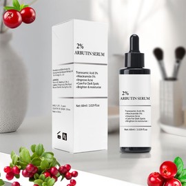 Dark Spot Correcting Glow Serum,Liquid Solution anti Aging S-erum,2% Arbutin Serum for Dark Spots,Brightening Facial Essence Containing Nicotinamide and Glutathione 60ml