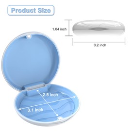 BVN BVN Retainer Case Orthodontic Dental Case Slim Braces Case, Mouth Guard Case, Denture Box, Teeth Aligner Case, Night Guard Case Container Storage Holder White
