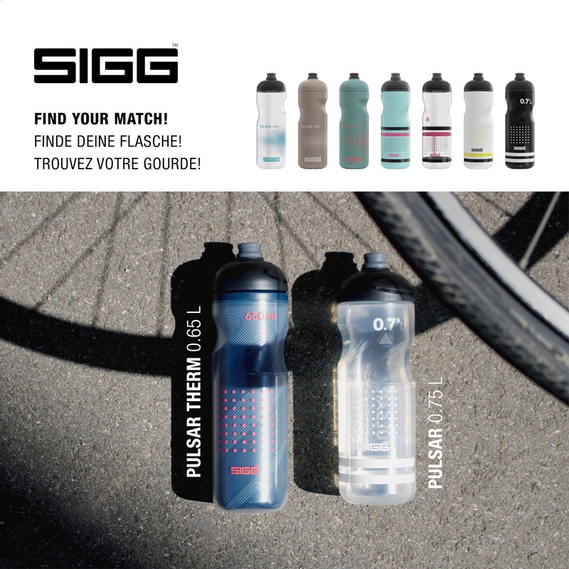SIGG - Bicycle Water Bottle - Pulsar Anthtracite - Squeezable