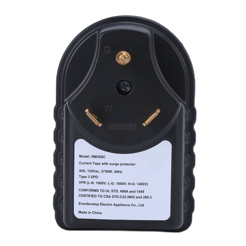 RV Surge Protector 30A Male to 30A Female Adapter 1050J