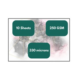 NARA Alcohol Ink Paper | White | 12" Diameter Circle | 330 microns/250 GSM | 10 Sheets | Medium+ Paper | Paper for Alcohol Ink Art Painting | 100% Stain-Free