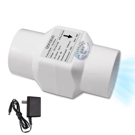 2 inch/50mm Inline Booster Duct Fan 6W with Variable Speed Controller Ventilation Cooling Exhaust Fan Low Noise Energy Efficient Blower Can Fan for 3D Printer Bathroom Kitchen (NO Adjustable Speed)