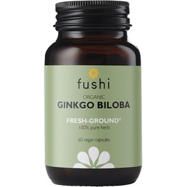 Fushi Organic Ginkgo Biloba Capsules – 60 Caps | Fresh-Ground Whole Food, Memory-Boosting Properties, Ethical & Vegan, Made in the UK