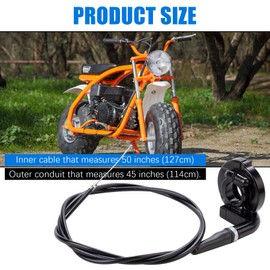 22mm 7/8 Twist Throttle Cable Handle Assembly Kit Compatible with Coleman CT200U CT200U-EX BT200X Baja DB30 Warrior MB200 Predator 196cc 212cc Massimo Motovox 196cc 200cc 6.5hp Mini Bike Engine Parts