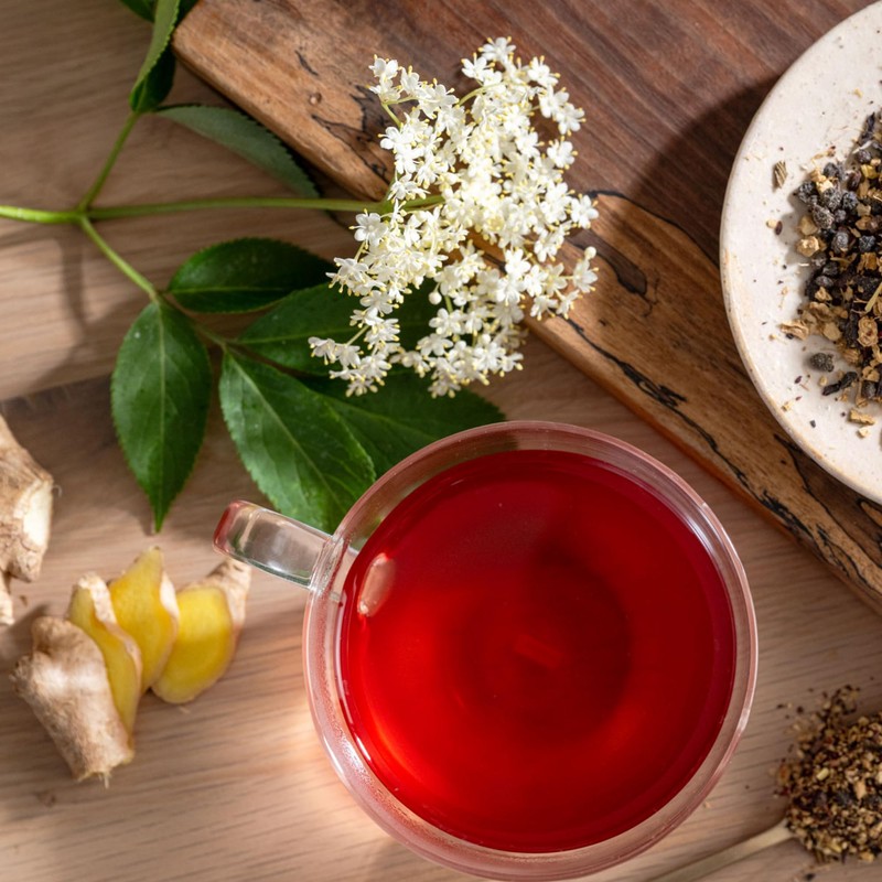 Rishi Tea Elderberry Healer Herbal Tea - Organic, Caffeine Free