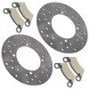 Caltric 2 Rear Brake Disc Rotor w/ Pads for Polaris