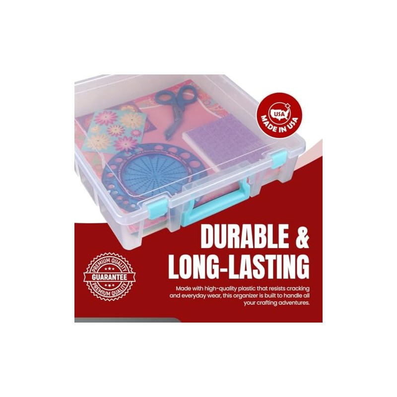 ArtBin Super Satchel 1 Compartment Box Clear Craft Organizer Storage