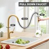 FROPO Gold Kitchen Faucets, Brushed Gold Kitchen Faucet with Pull