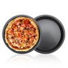 2 Pcs Non-Stick Round Pizza Pan, 10in Deep Thickened Carbon