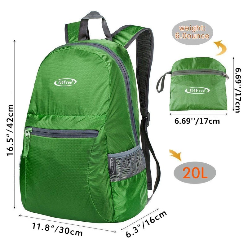 G4Free 20L Lightweight Packable Backpack Foldable Travel Hiking Daypack for