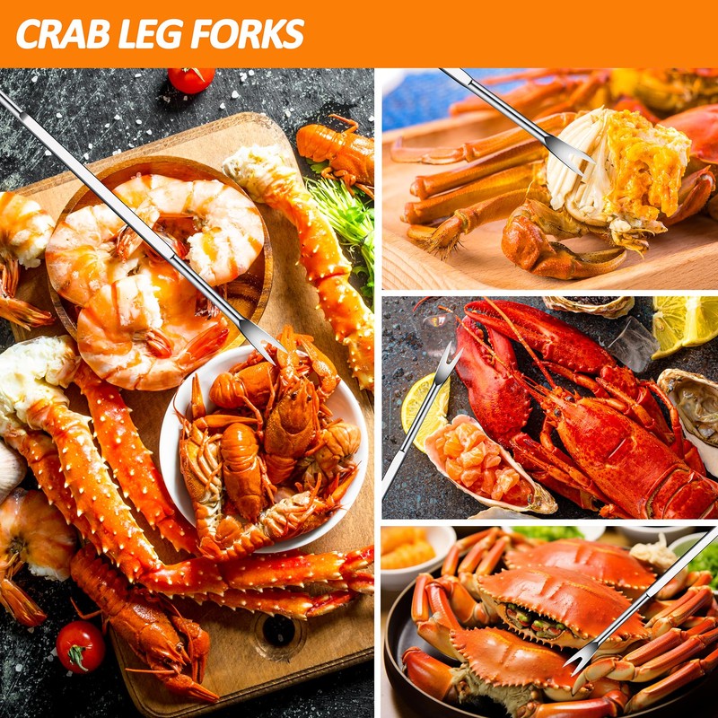 Seafood Crab Crackers and Tools, 21 Pcs Crab Leg Crackers