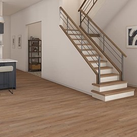 Daltile Luxury Vinyl Flooring | 9" x 60" x 6.0MM | Brown Wood Look Plank | 20Mil Wear Layer | DIY Click Lock Tile | Bellamy Place Barrel (6 PC per Carton) (22.38 SQFT per Carton)