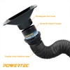 POWERTEC 70150V Rectangular Dust Hood for 4 in. OD Attachment,