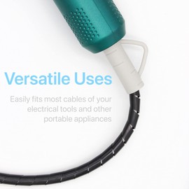 CSZD CSZD Spiral Cable Wrap,10ft – 1/4 inch Spiral Wire Wrap Cord Covers Bundle Sleeve Hose for PC TV Computer Electrical Wire Organizer,Tangle Stop Cord Cover and Detangler,Black