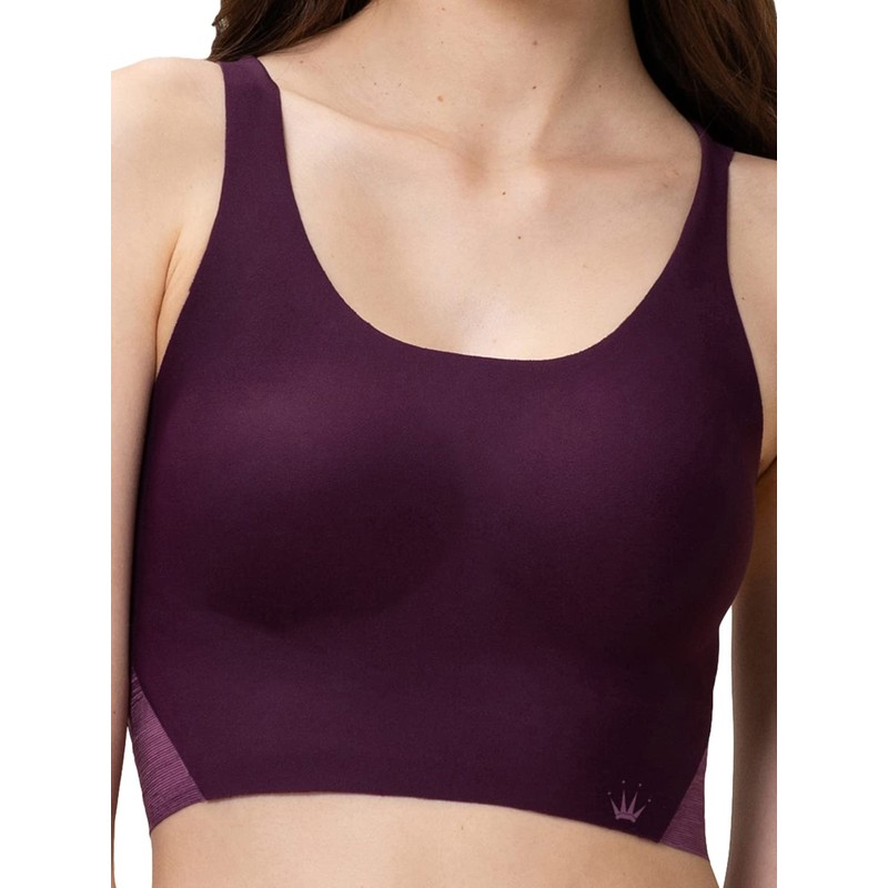 Triumph Women's Flex Smart Pull-On Bra Top Ex Bra, aubergine