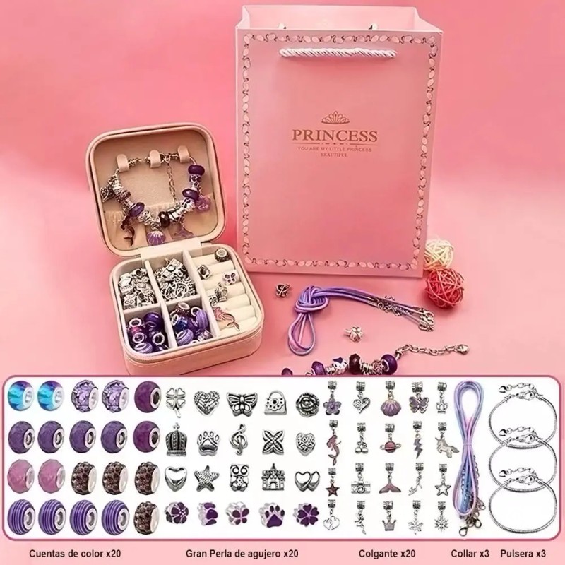 Kit Para Hacer Pulseras, Suministros Para Hacer Joyas,violet