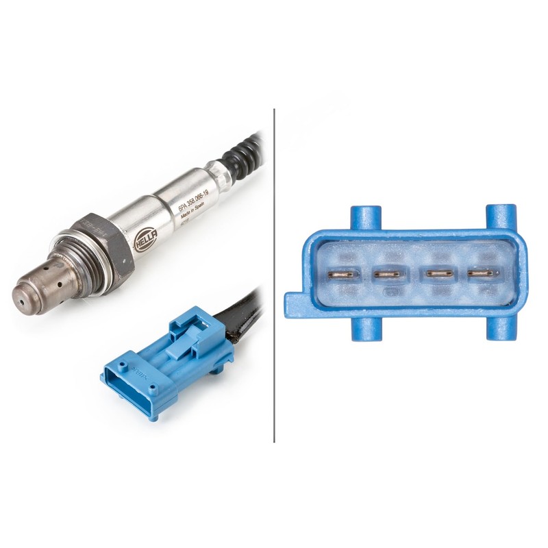 HELLA 6PA 358 066-191 Lambda Sensor - 4-pin connector -