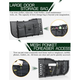 JROAD Wrangler JK Tube Half Doors Off Road Tubular Summer Doors Fit for 2007-2018 Jeep Wrangler JK Unlimited 2-Door (exclude JL & JT Models)| Front Doors 2PCS |Door storage bag