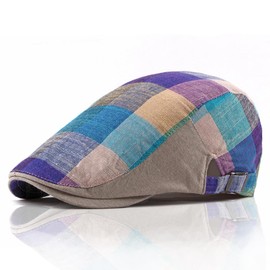 Mens Peaky Blinders Plaid Hats for Men or Women Summer or Spring Adjustable One Size Original Gifts for Men Hat, blue