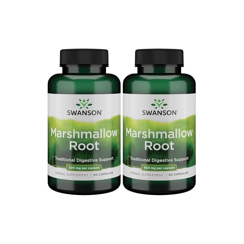 Swanson Marshmallow Root Healthy Supports Respiratory Function Digestive Support 500