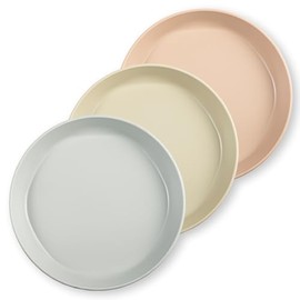 Tiny Twinkle Tableware 3 Pack Dish Set- BPA-Free Cups, Plates and Bowls Sets for Kids and Toddlers - Polypropylene Plastic Dinnerware Set (Plates - Grey, Pistachio, Tan)