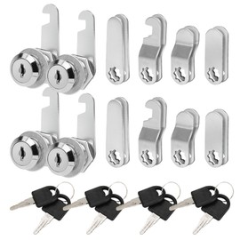 Spesh 4 Sets Cabinet Cylinder Locks, 30mm Cupboard Locks, Each Mailbox Lock Has Different Keys for Security, Drawer Lock with 2 Keys for Post Box(30MM)