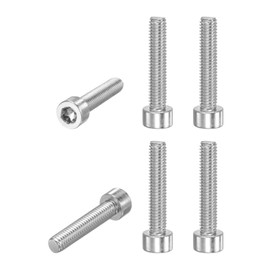 M METERXITY 6-Pack Torx Bolt Spline Screw T30 M6x30mm 1mm Pitch Cylindrical Head Plum Screws 304 Stainless Steel for String Trimmer Chainsaw/Light Bar Part Replacement [Silver]