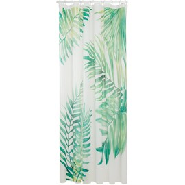Sealskin Leaves 180 x 200 cm PEVA Waterproof Shower Curtain Green White