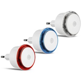 REV Nachtlicht, LED Nachtlampe mit Dämmerungsautomatik, 0,8W, 10LUX, 3er Set, mehrfarbig