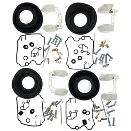 4-Pack Carb Repair Kits Carburetor Rebuild Kit with Float Diaphragm Replacement for Yamaha FZR600R 1990-1999 FZR600 1990 1992