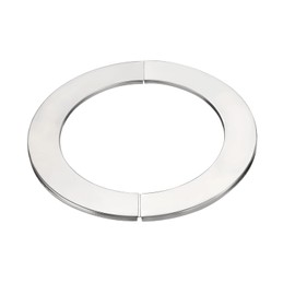sourcing map Wall Split Flange, 201 Stainless Steel Round Escutcheon Plate for 125mm Diameter Pipe