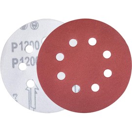 YoiYee 1200 Grit Sanding Discs Pads, 8 Holes, 125mm/5-inch Hook and Loop Quick Change Sandpaper Sheet for Random Orbital Sander, 20 Pack