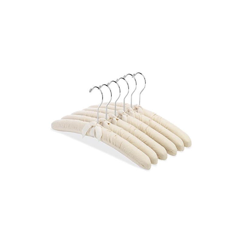 Whitmor Canvas Padded Hanger Shirt / Blouse Hangers, Set of