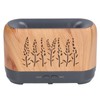 Humidifier 200ml Aroma Diffuser Wood Grain Flame Pattern Light Low