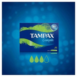 Tampax Compak Super Tampons with Applicator, 18 Tampons, Leak Protection And Discretion, Super Absorbent