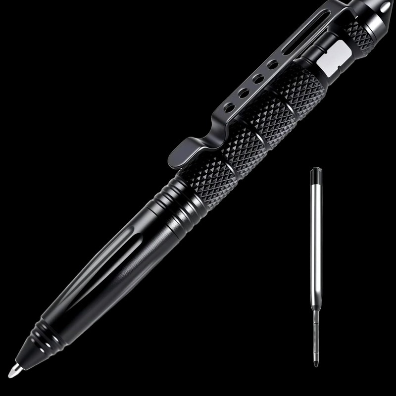 Lelukee Tungsten Steel Survival Tactical Writing Pen with Conical Pen