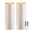 Raycare 2Pcs 4'' X 12'' Large Waterproof Outdoor Flameless Candle,