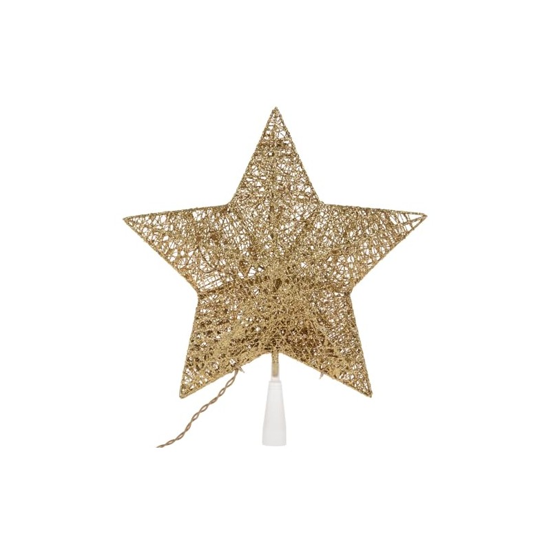 Hobby Lobby Light Up Gold Glitter Star Tree Topper