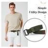 JASGOOD Men Canvas Fabric Belts Casual Web Cloth Belts with