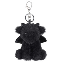 Apricot Lamb Cute Toys Plush Black Dragon Stuffed Animal Soft Keychain for Child Bag, Purse, Backpack, Handbag (Black Dragon，3.9 Inches)