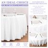 Showgeous Tablecloth White Round Tablecloth 228 cm Polyester Fabric Tablecloth